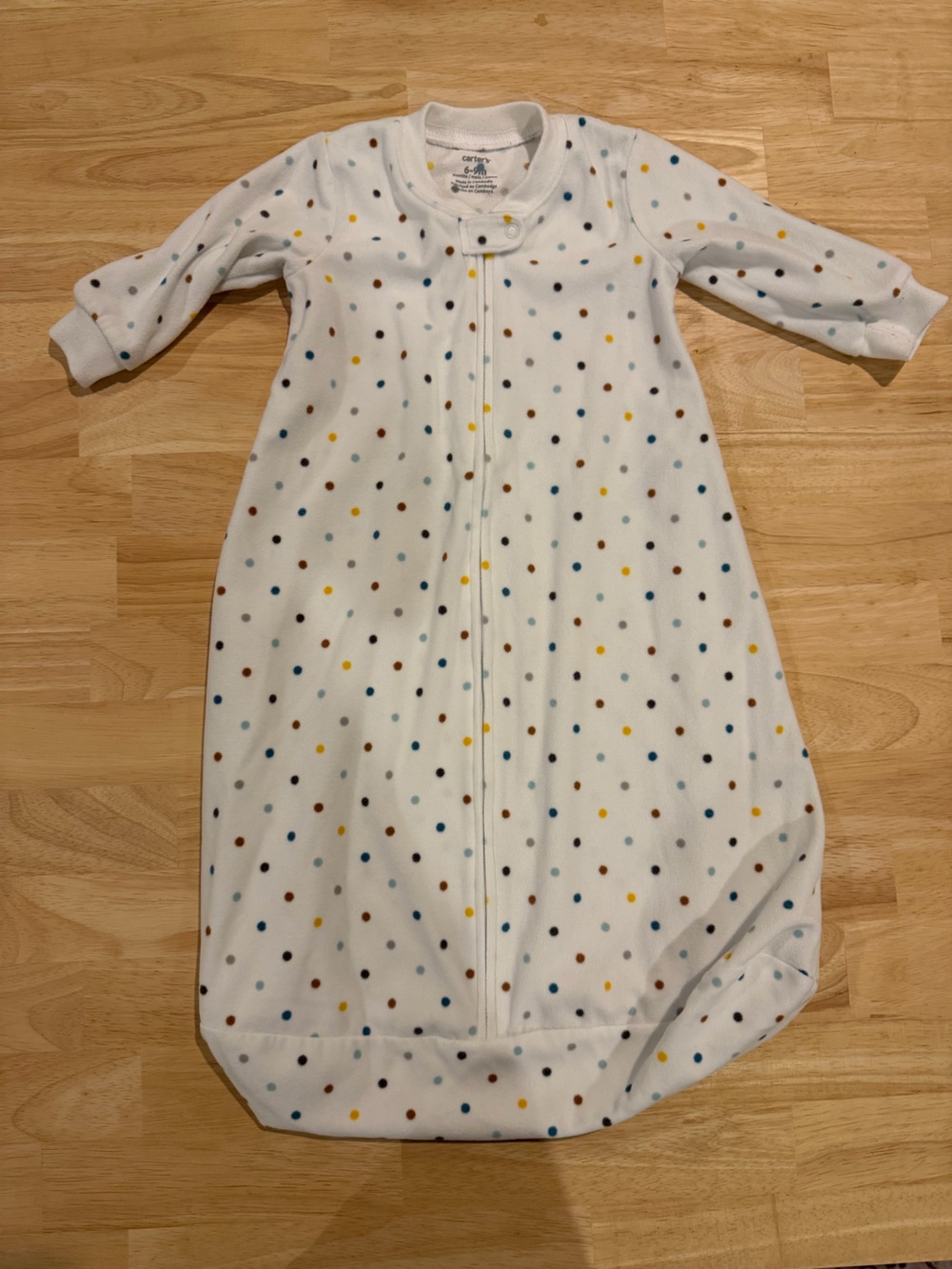 Carter's White Polka Dot Sleep Sack